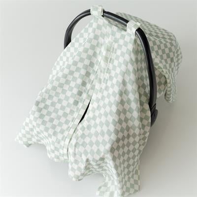 Organik Müslin Puset Örtüsü,Mint Dama Puset Örtüsü Mama Yoyo Baby & Kids