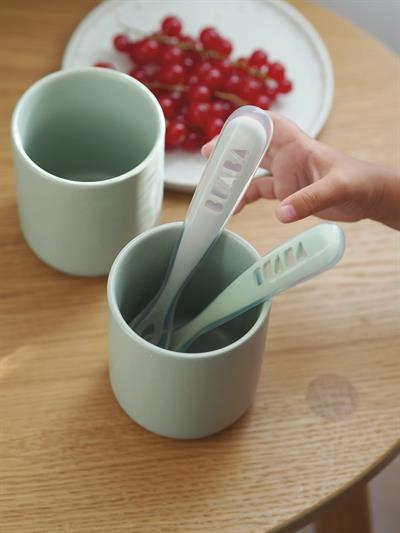 Silikon Kaşık Seti (1 yaş) Grey/Sage