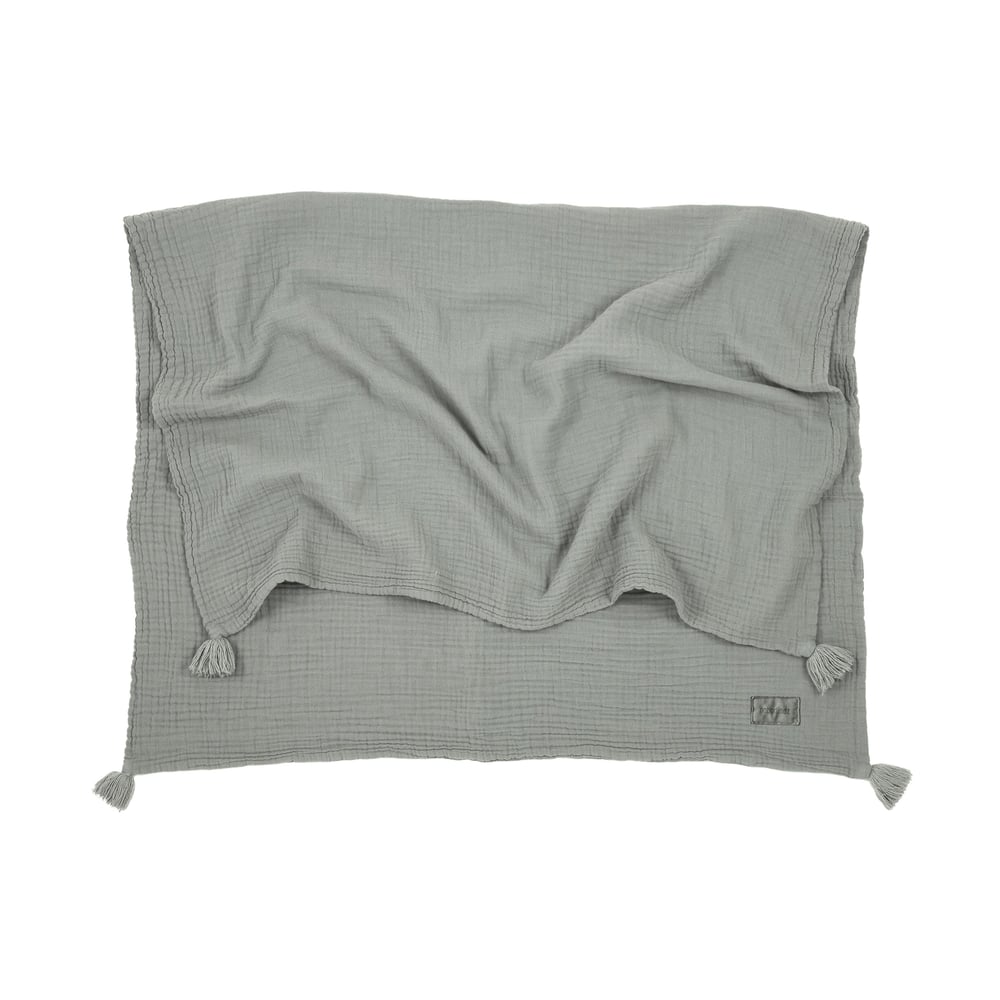 Wabi Sabi Çift Kat Müslin Battaniye, Azure