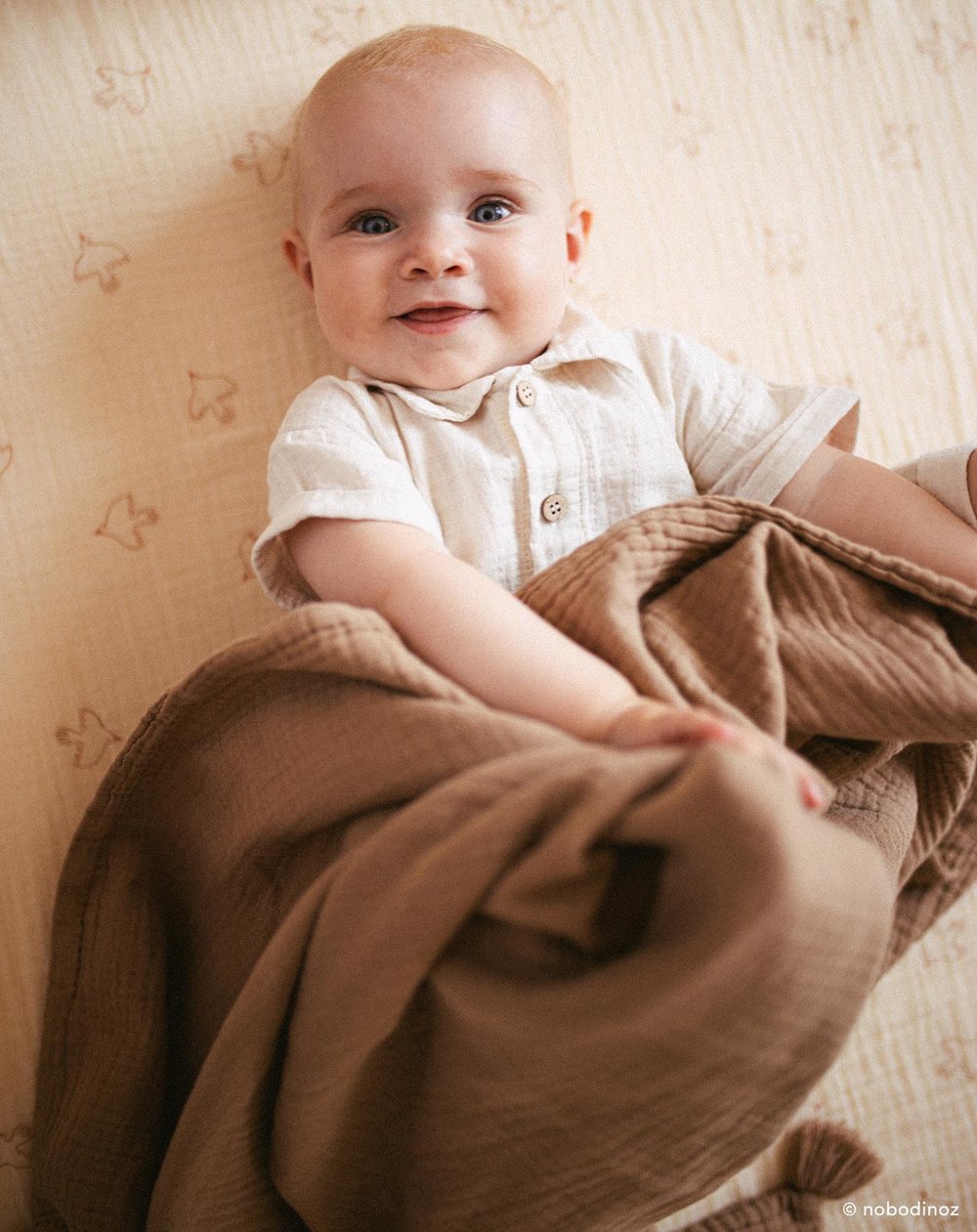 Wabi Sabi Çift Kat Müslin Battaniye, Sesame