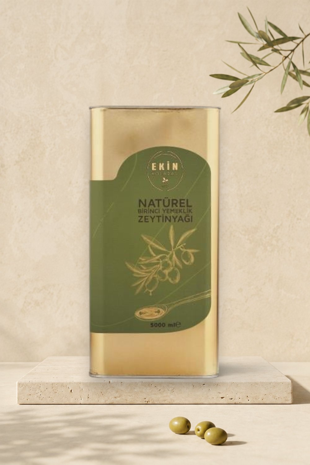  Natürel Birinci Yemeklik Zeytinyağı 5 lt. Teneke