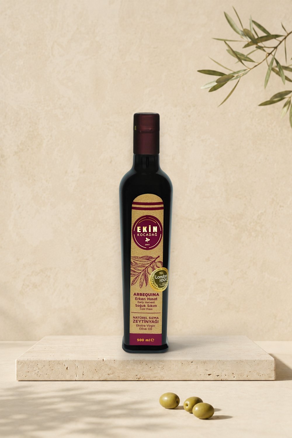 Arbequina Soğuk Sıkım Erken Hasat Zeytinyağı 500ml