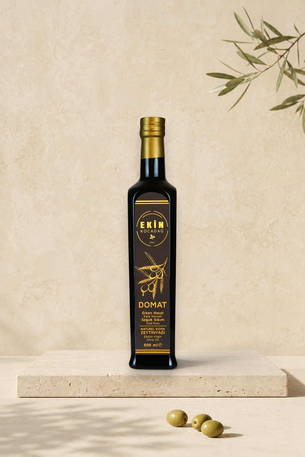 Domat Soğuk Sıkım Erken Hasat Zeytinyağı 500ml