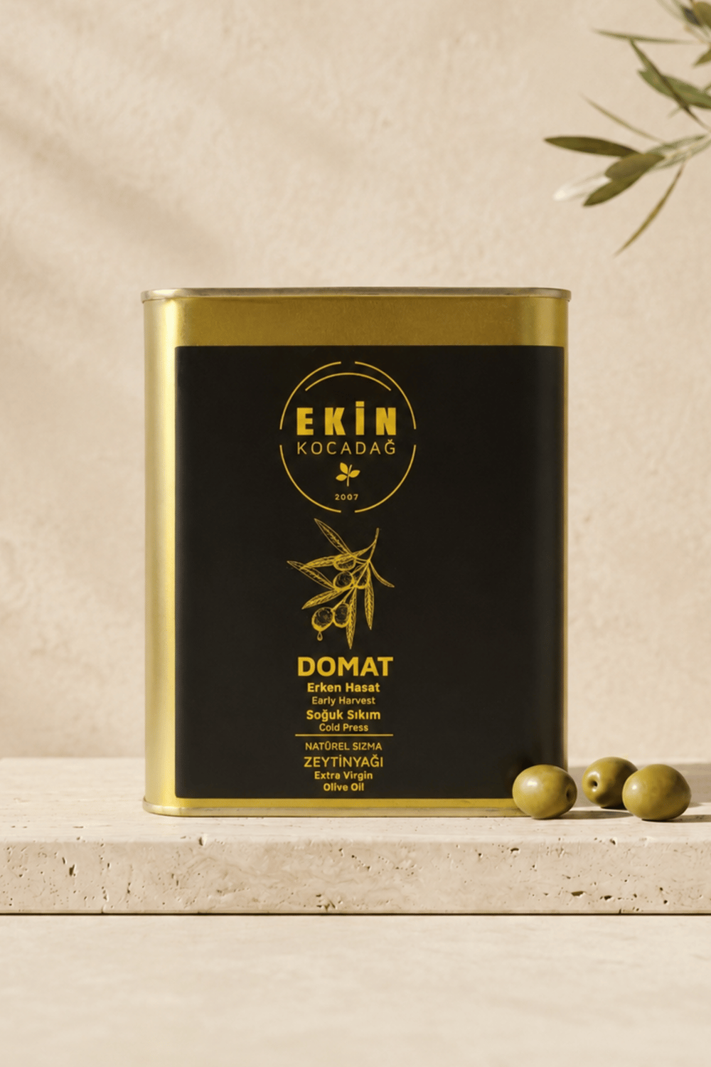 Domat Soğuk Sıkım Erken Hasat Zeytinyağı 2lt
