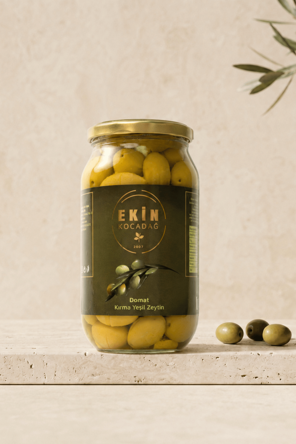 Domat Yeşil Kırma Zeytin 650gr