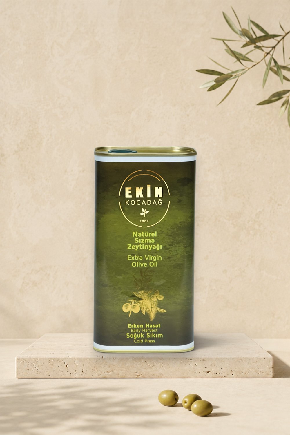 Edremit Erken Hasat Soğuk Sıkım Naturel Sızma Zeytinyağı 1lt (TNK)