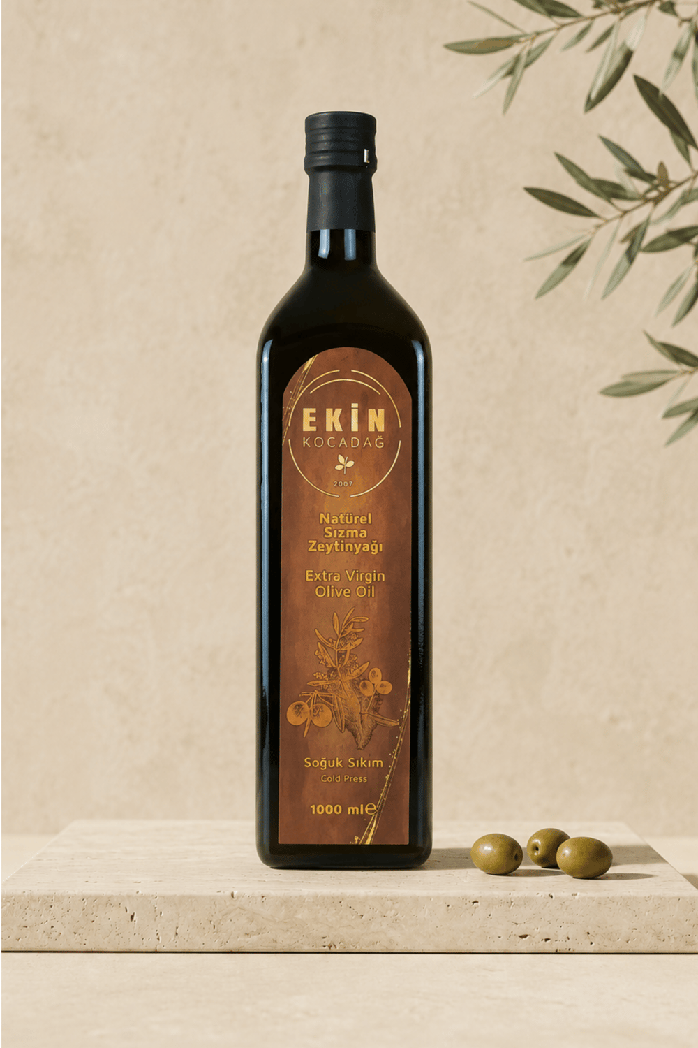 Edremit Olgun Hasat Soğuk Sıkım Naturel Sızma Zeytinyağı 1lt