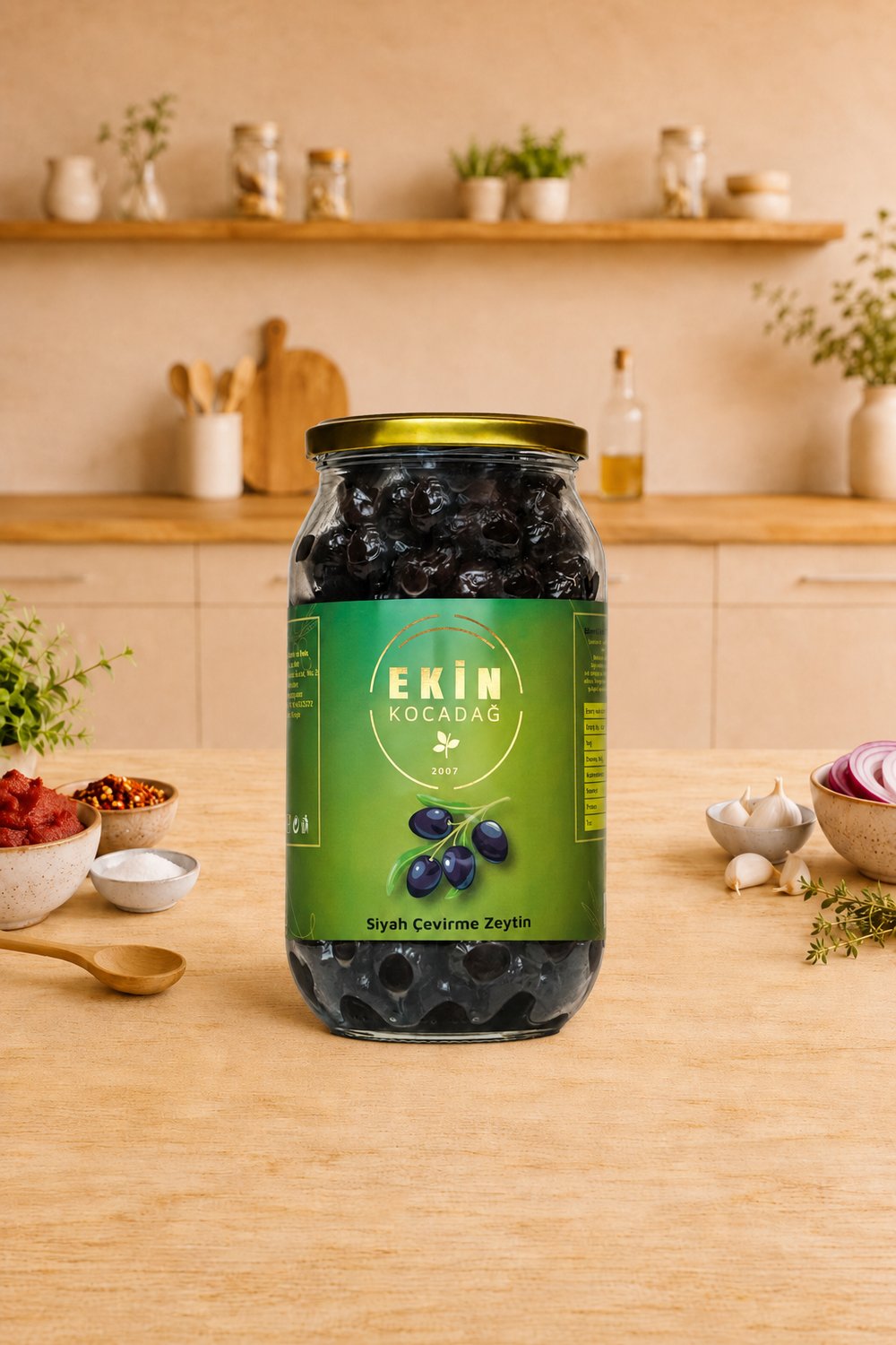Edremit Siyah Çevirme Zeytin 650gr