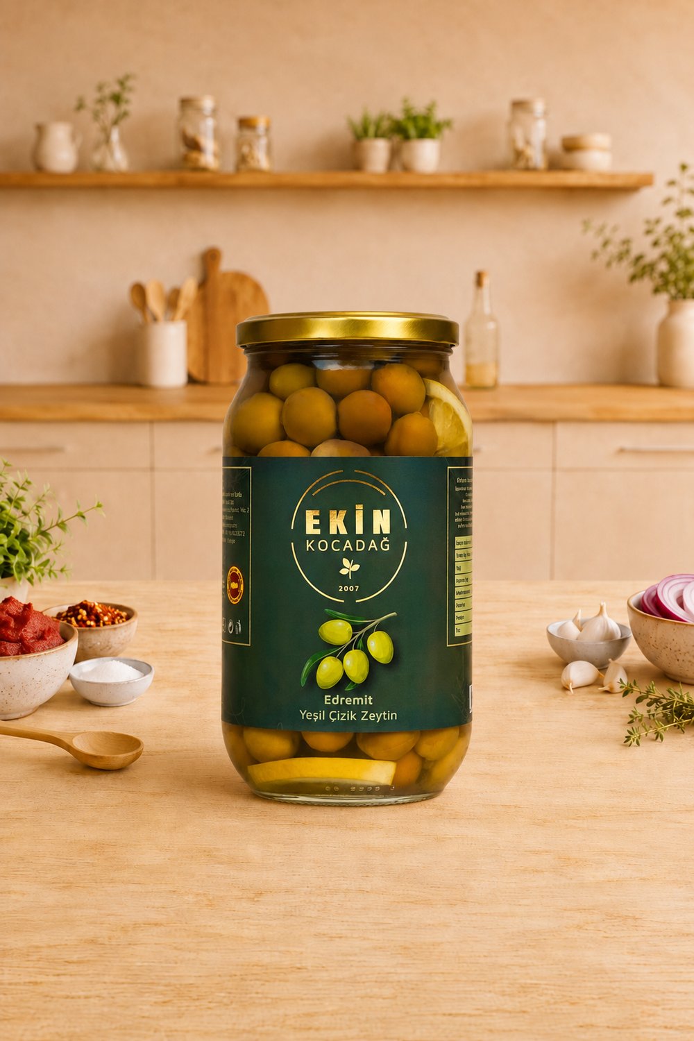 Edremit Yeşil Çizik Zeytin 650gr