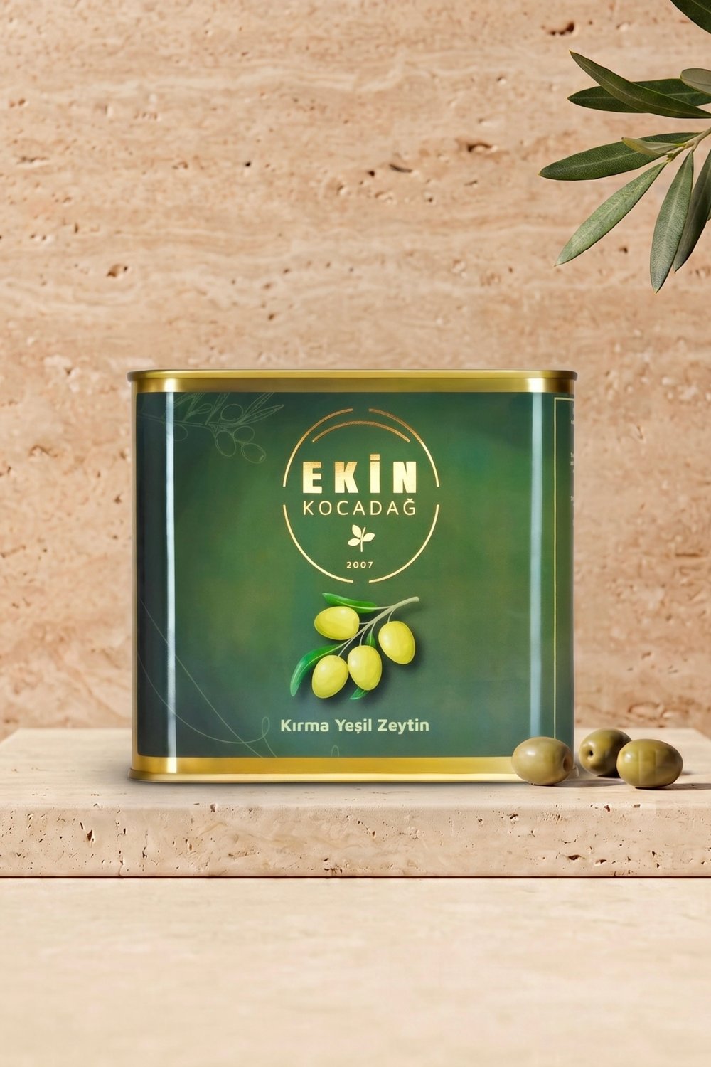 Edremit Yeşil Kırma Zeytin 1.2 Kg