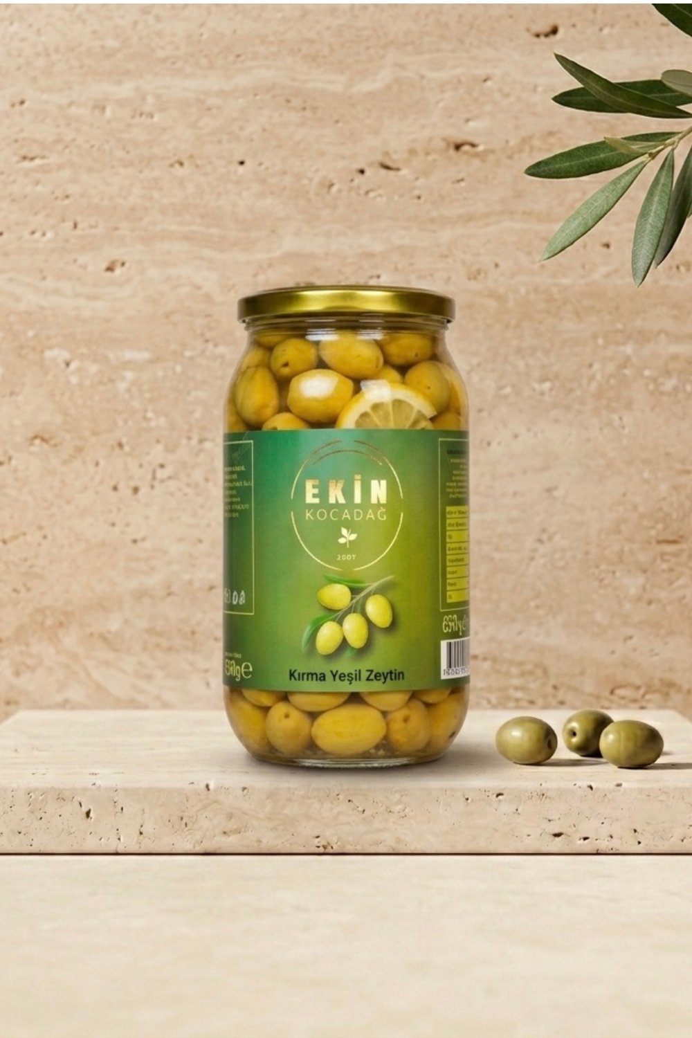 Edremit Yeşil Kırma Zeytin 650gr