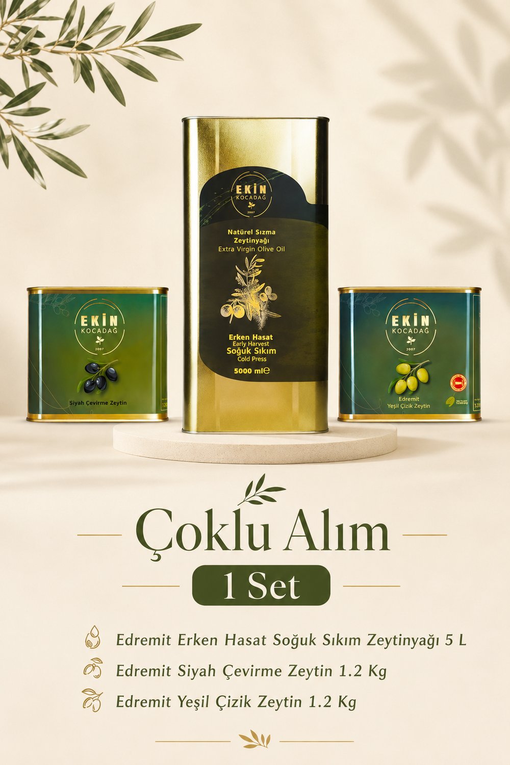 Edremit Zeytinyağı ve Zeytin Paketi