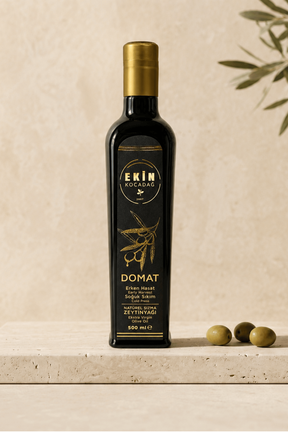 Filtresiz Domat Soğuk Sıkım Erken Hasat Zeytinyağı 500ml