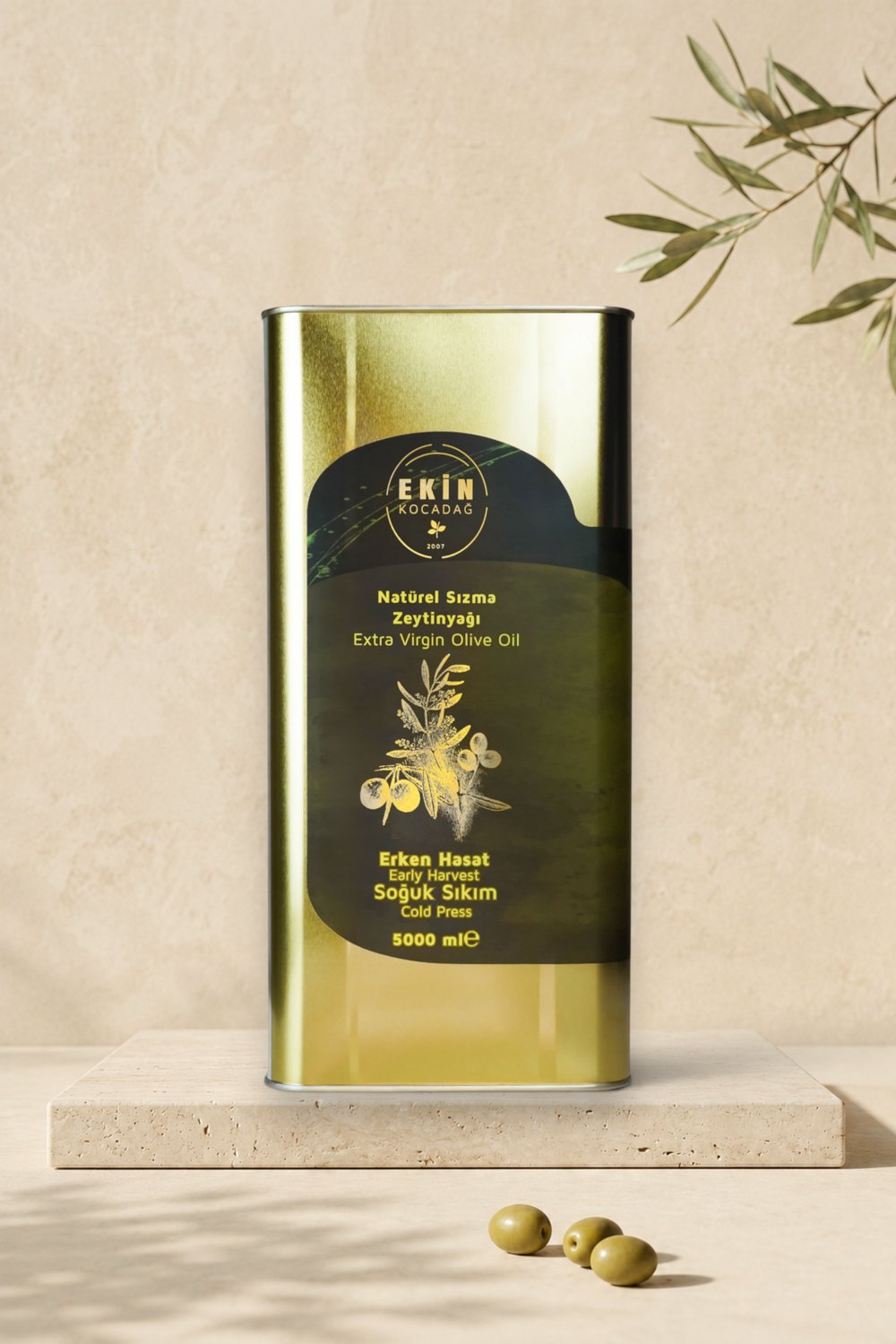 Filtresiz Erken Hasat Soğuk Sıkım Naturel Sızma Zeytinyağı 5lt