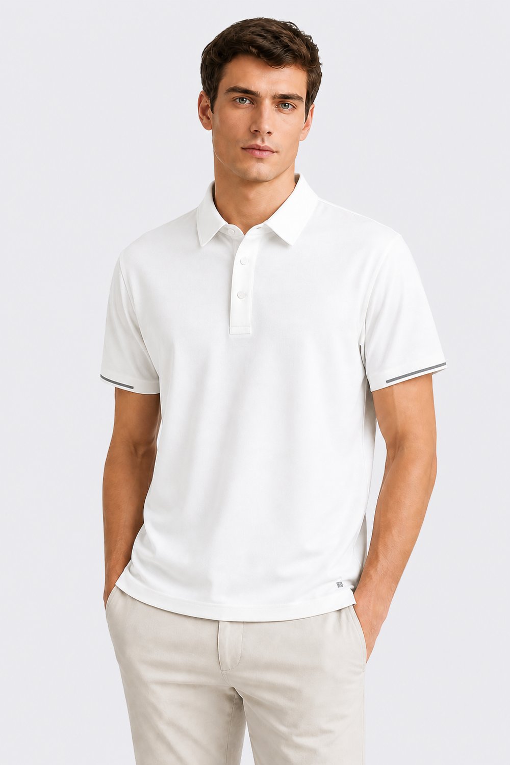 NCS JEANSErkek Polo Yaka Tişört Beyaz1351
