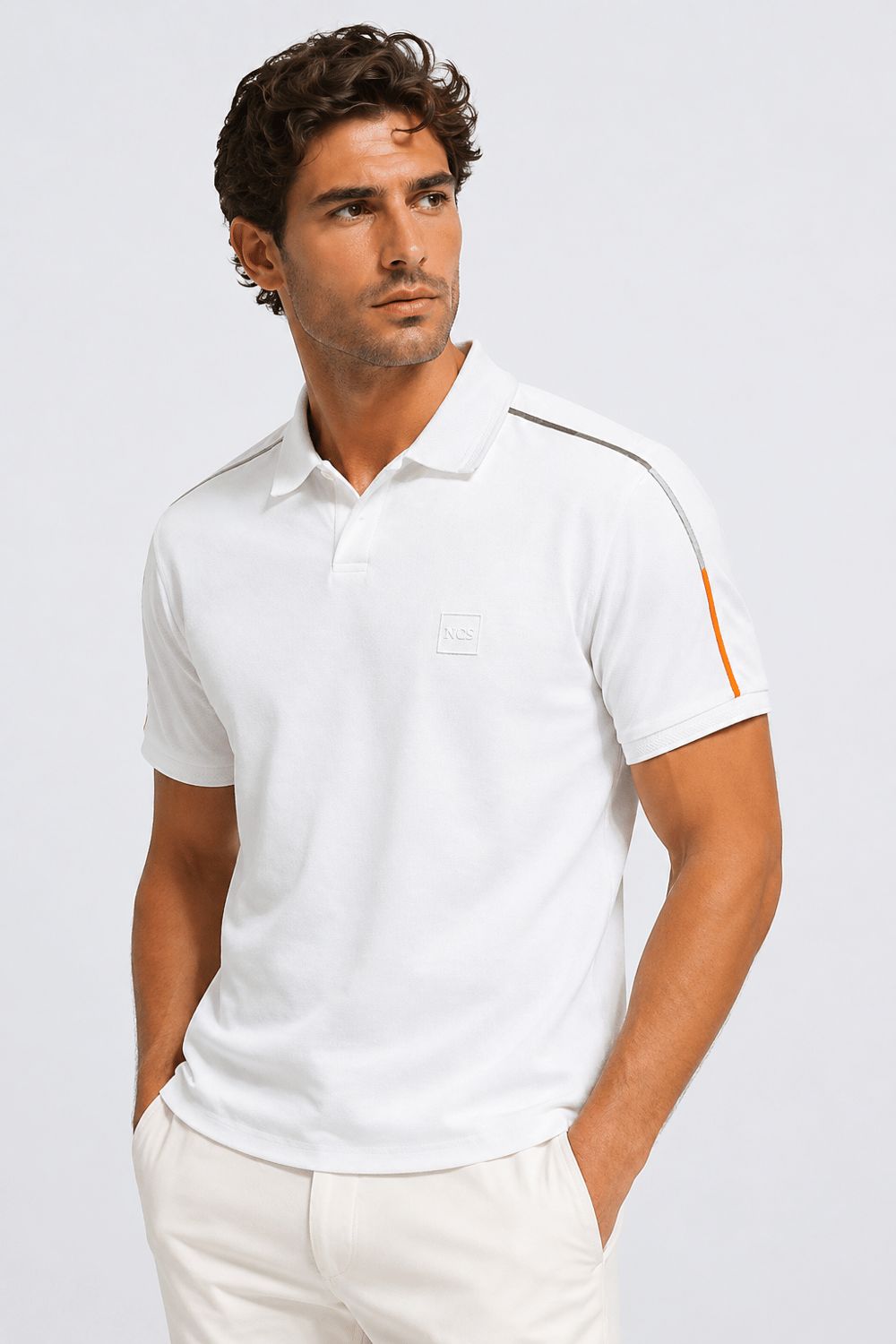 NCS JEANSErkek Polo Yaka Tişört Beyaz1319