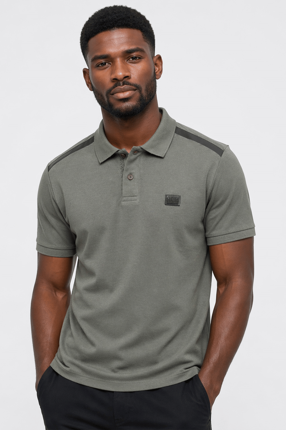 NCS JEANSErkek Polo Yaka Tişört Haki Slim Fit POLO T-SHİRT NCS JEANS 13221322