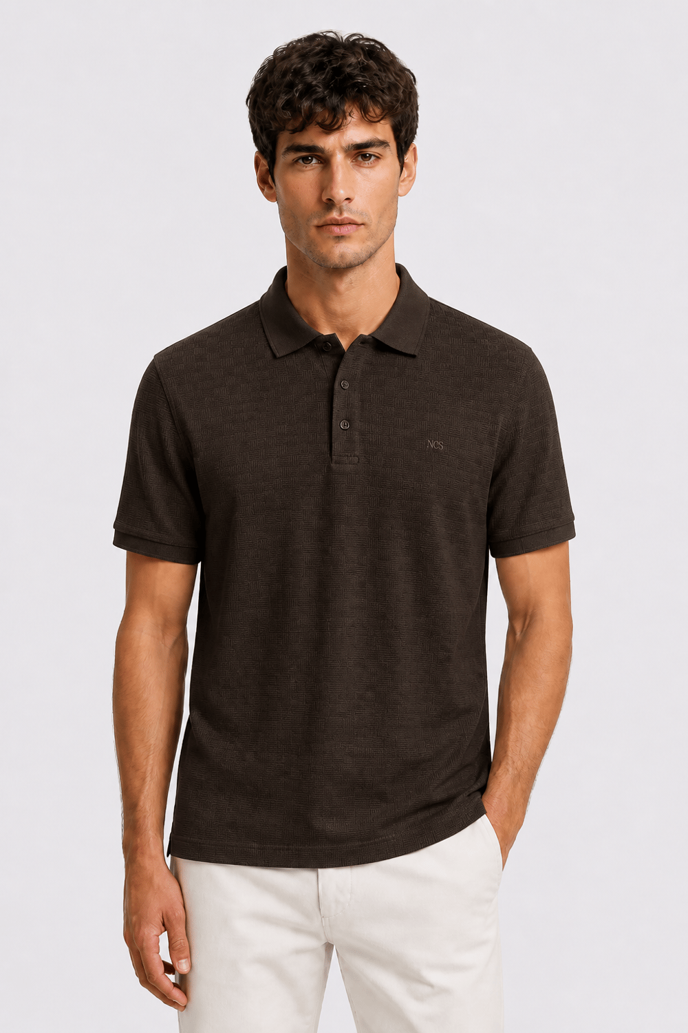 NCS JEANSErkek Polo Yaka Tişört Kahve1354