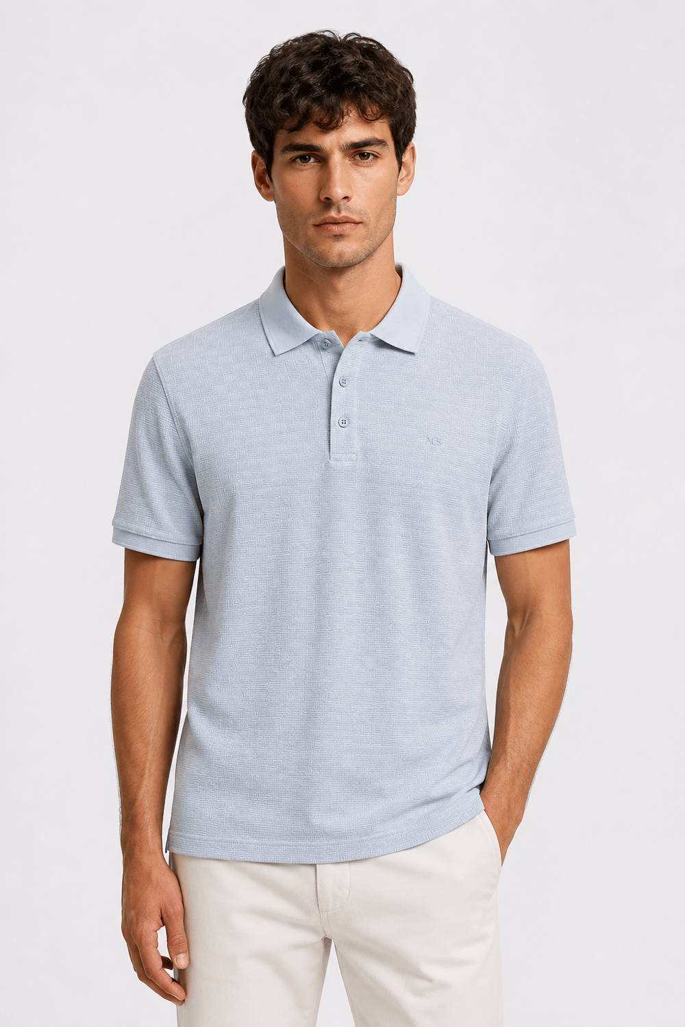 NCS JEANSErkek Polo Yaka Tişört Mavi1354