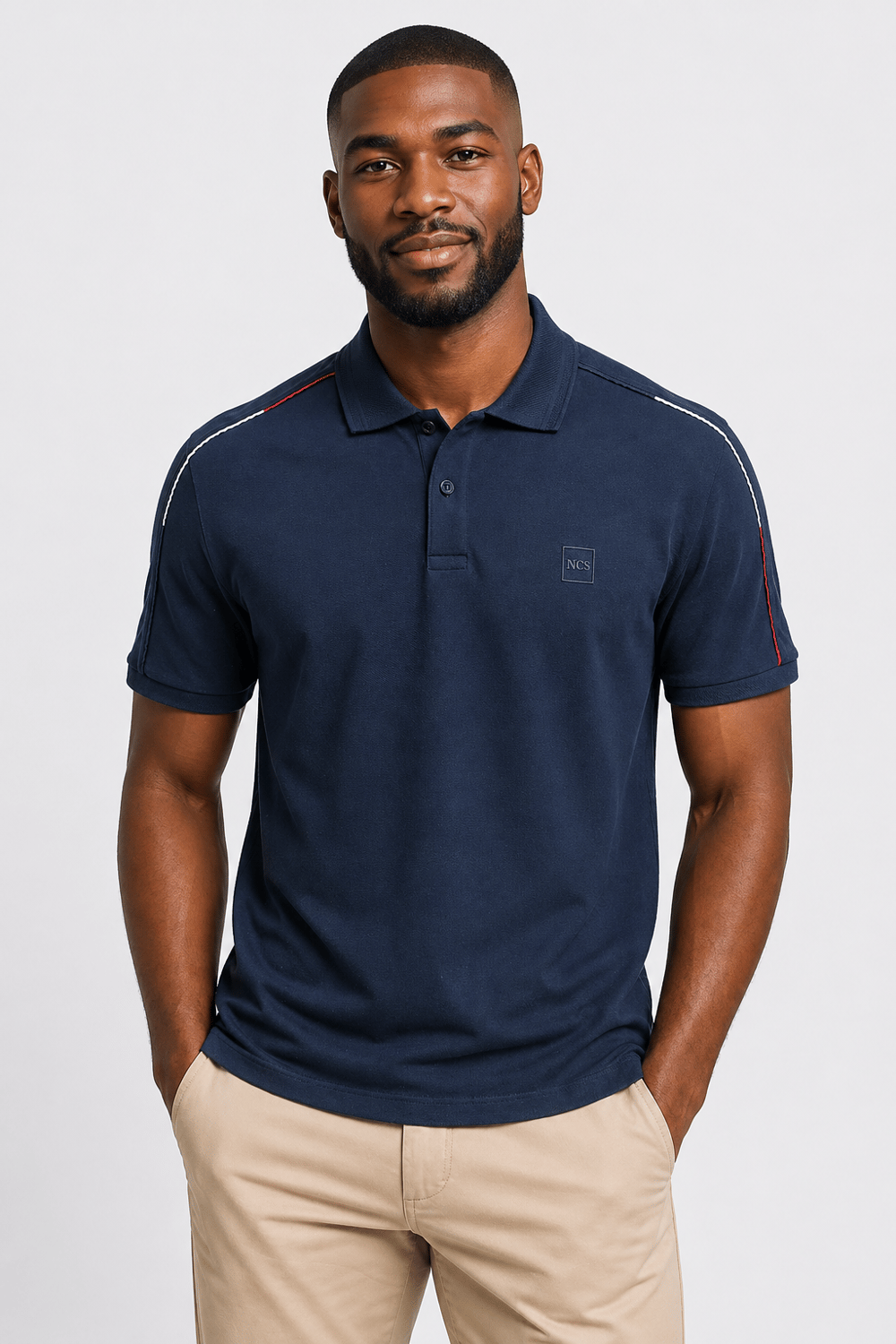 NCS JEANSErkek Polo Yaka Tişört Siyah Çağla Yeşili1319