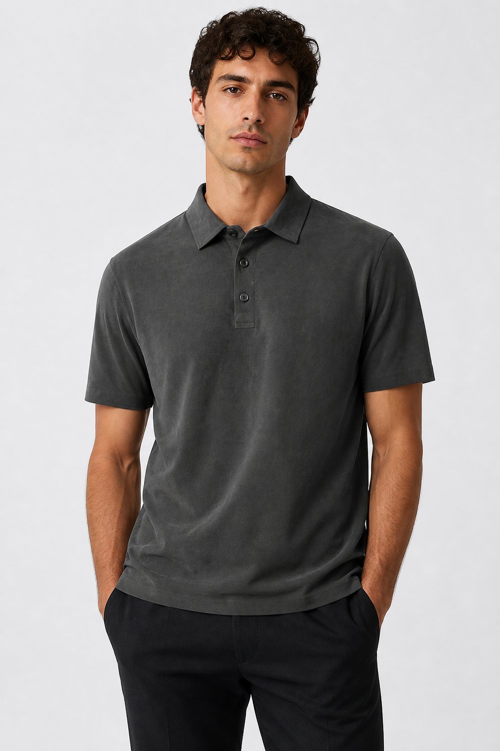 NCS JEANSErkek Polo Yaka Tişört Siyah1368