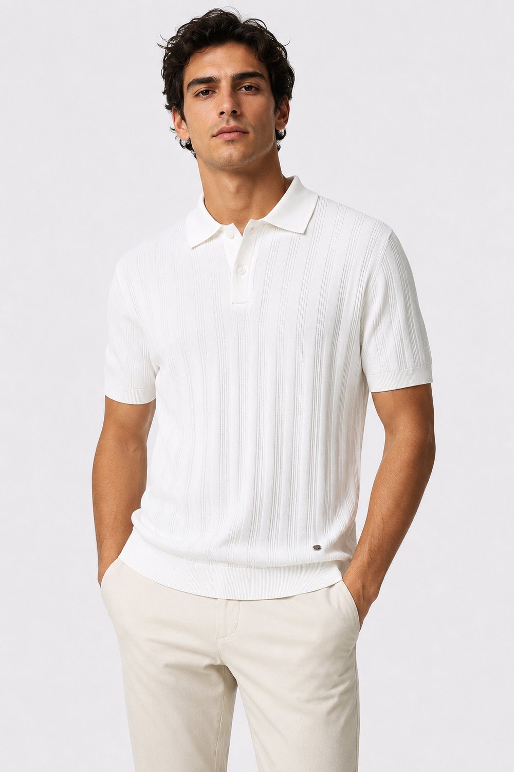 NCS JEANSErkek Polo Yaka Triko Beyaz1365