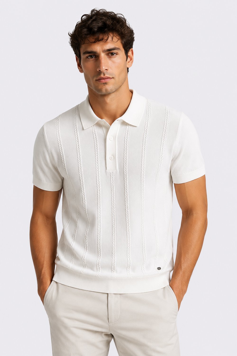NCS JEANSErkek Polo Yaka Triko Beyaz1360