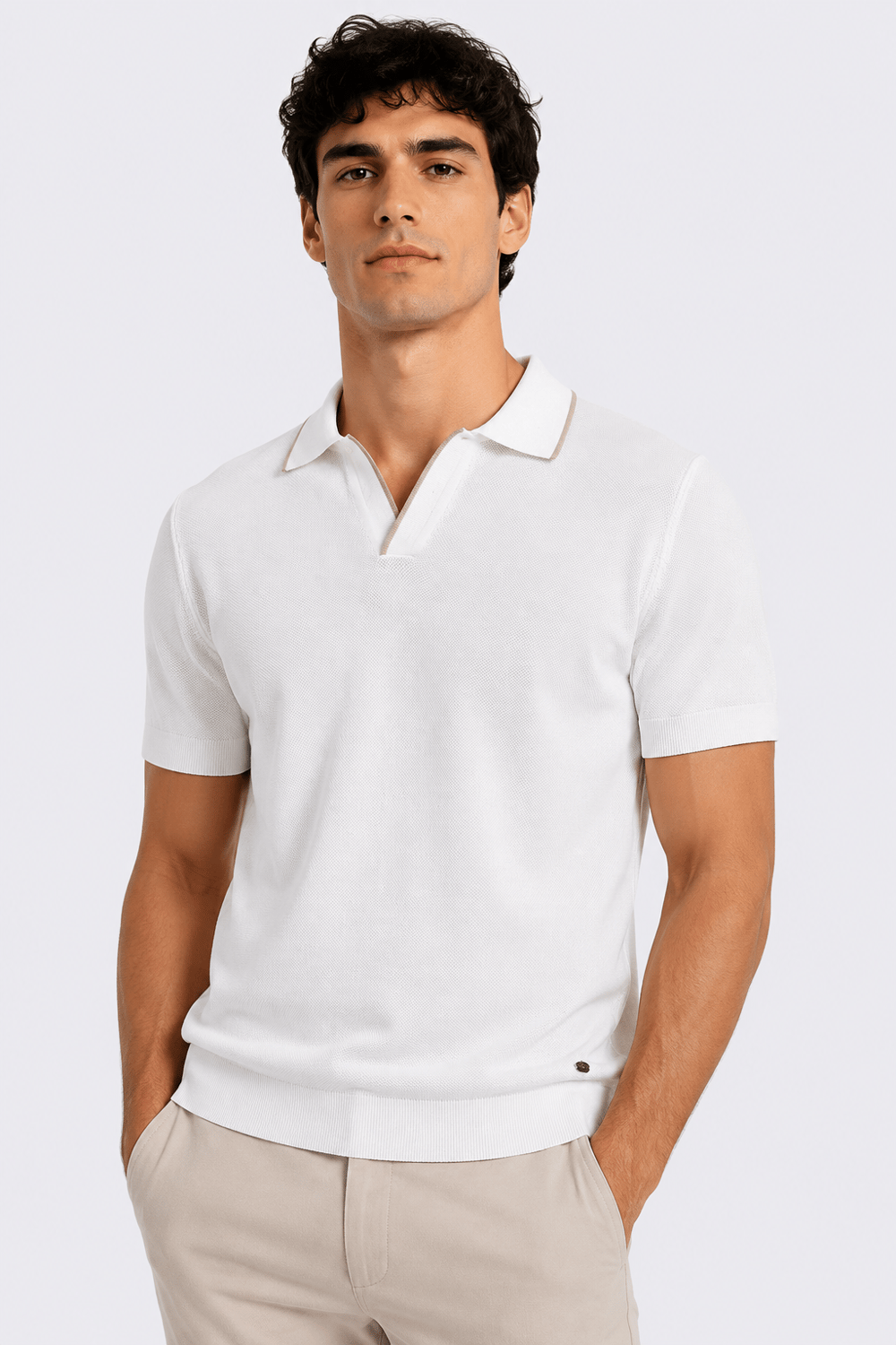 NCS JEANSErkek Polo Yaka Triko Beyaz1362
