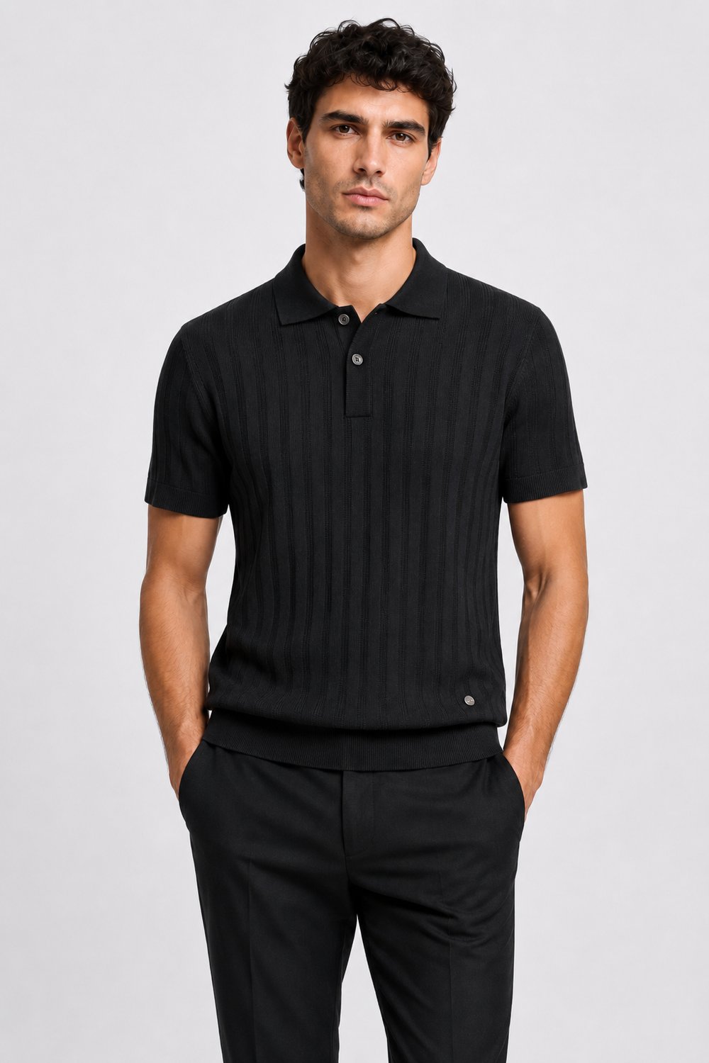 NCS JEANSErkek Polo Yaka Triko Siyah1365