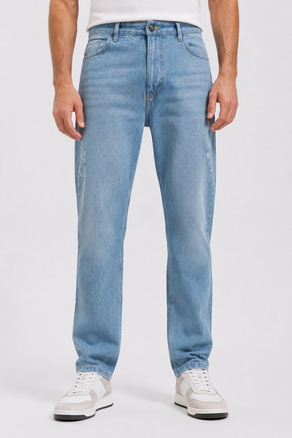 NCS JEANSErkek Regular Fit Düz Paça Jean Pantolon Light Blue502