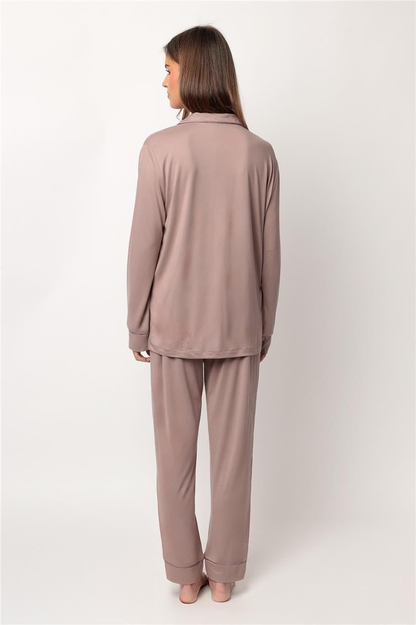 Admas Kadın Pijama Takımı Kahverengi