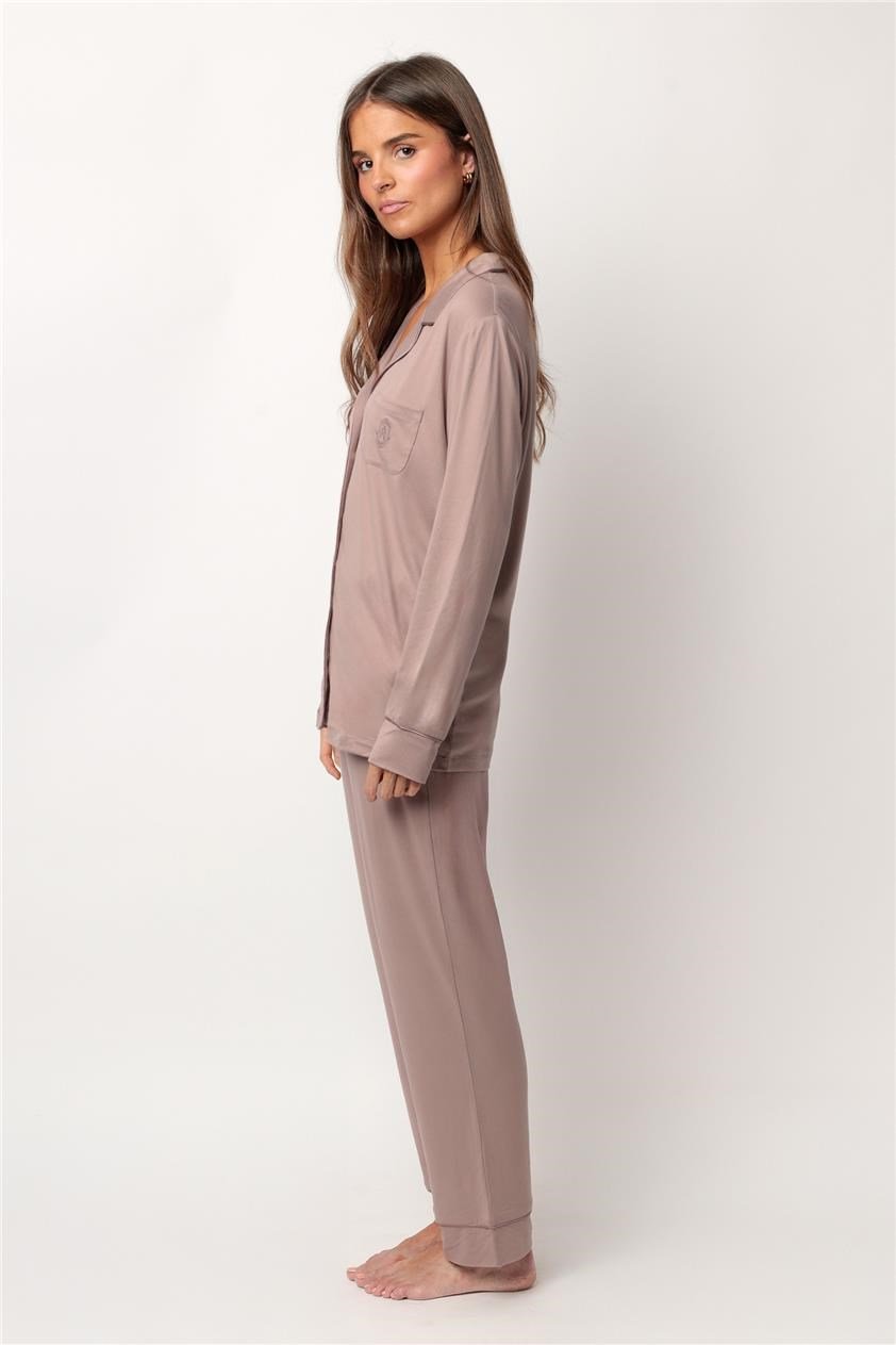 Admas Kadın Pijama Takımı Kahverengi