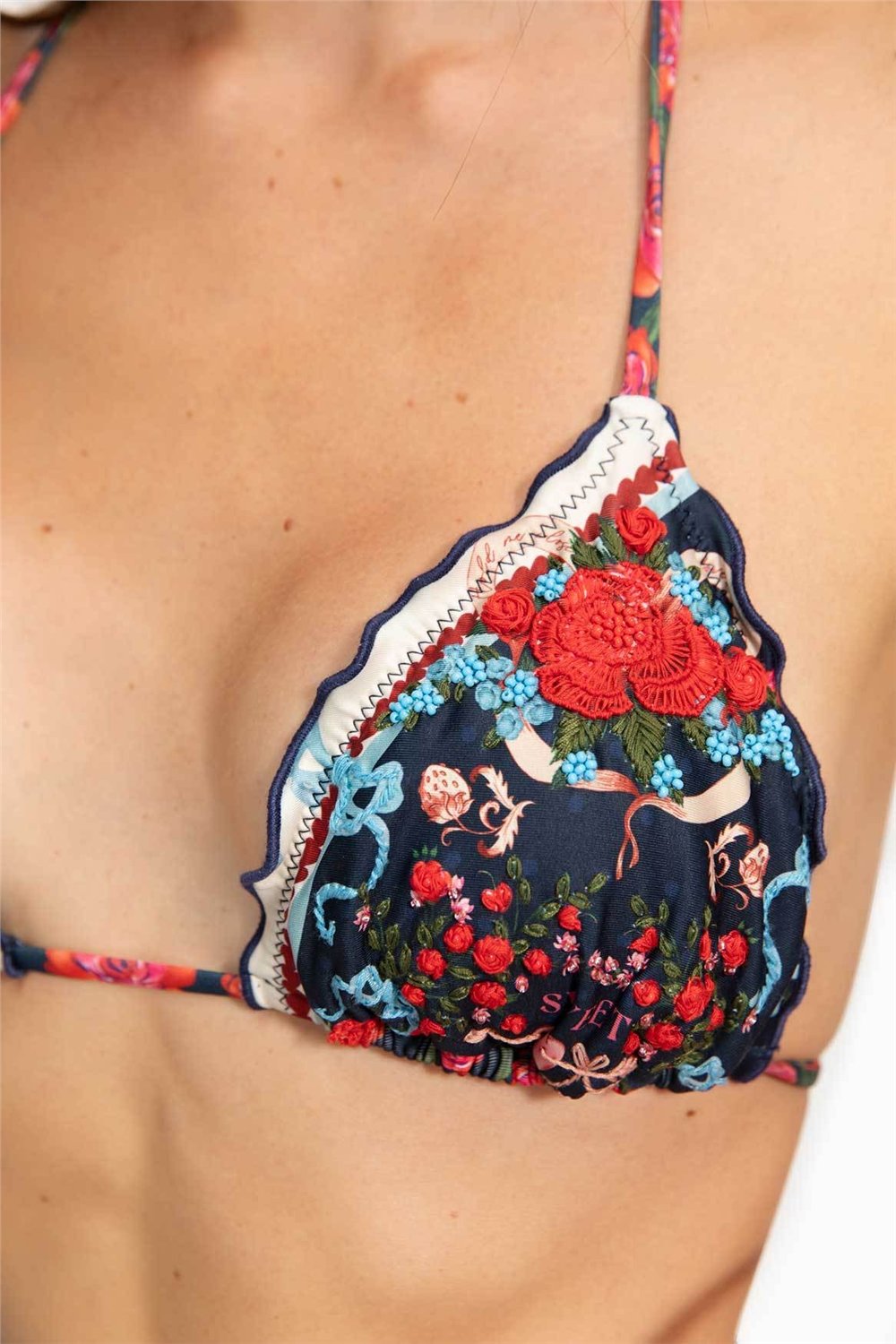 Agua Bendita Lolita Ruche Cherish 20583 Kadın Bikini Üstü Çok Renkli