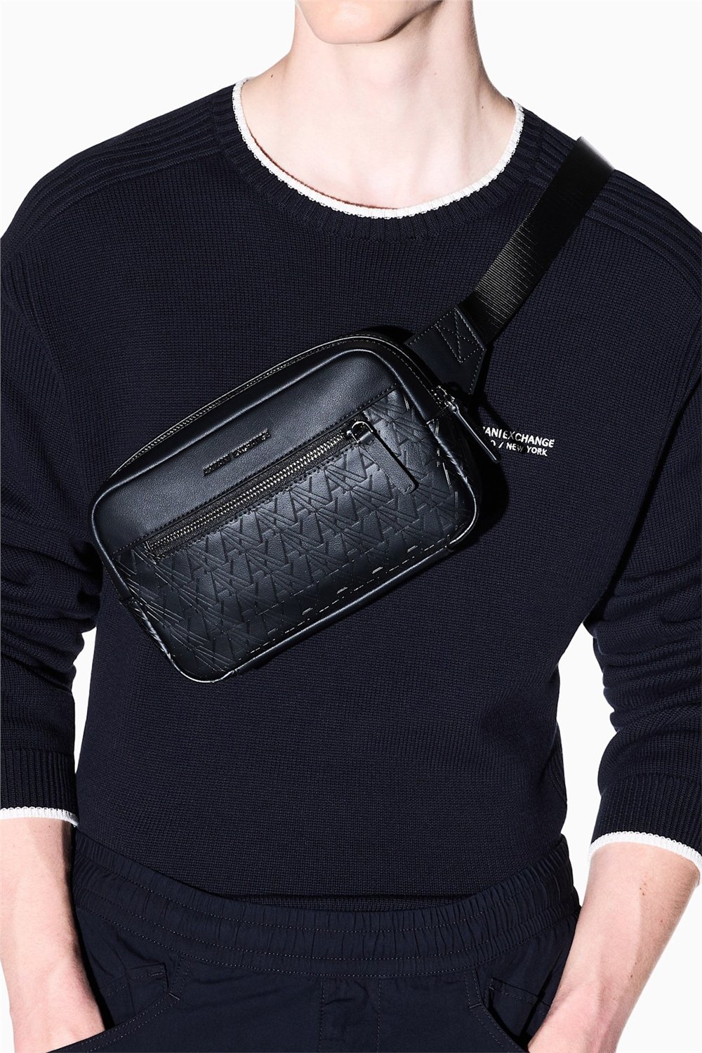 Armani Exchange Erkek Bel Çantası Siyah