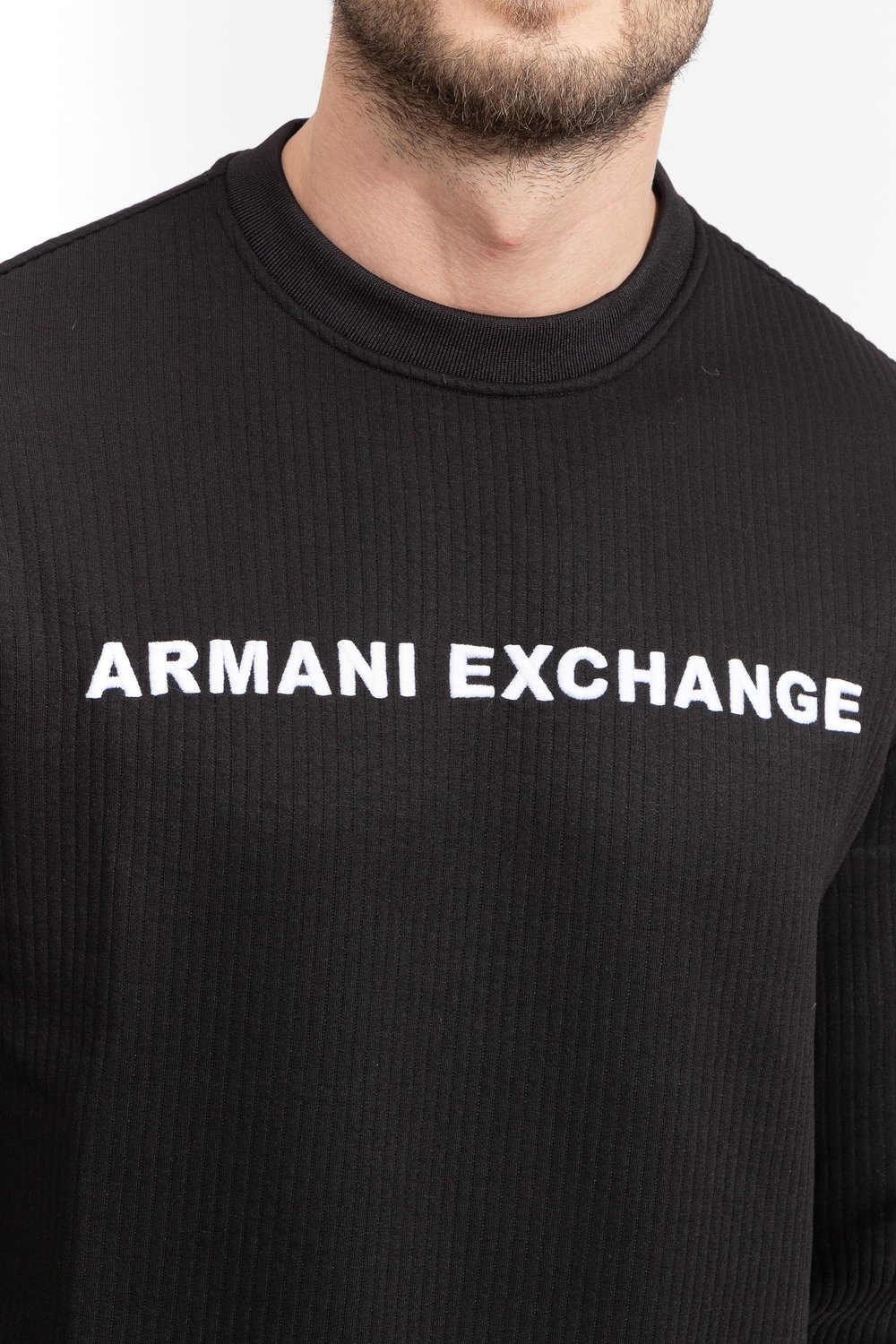 Armani Exchange Erkek Bisiklet Yaka Sweatshirt Siyah
