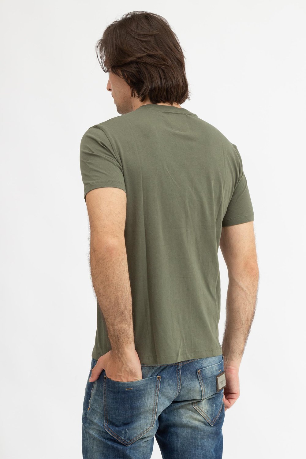 Armani Exchange Erkek Bisiklet Yaka T-Shirt Yeşil