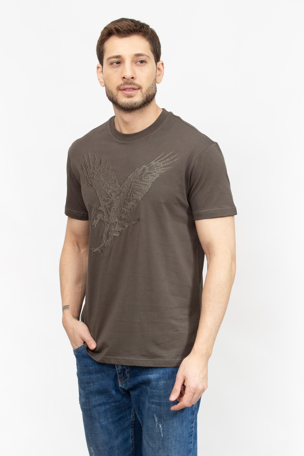 Armani Exchange Erkek Bisiklet Yaka T-Shirt Siyah