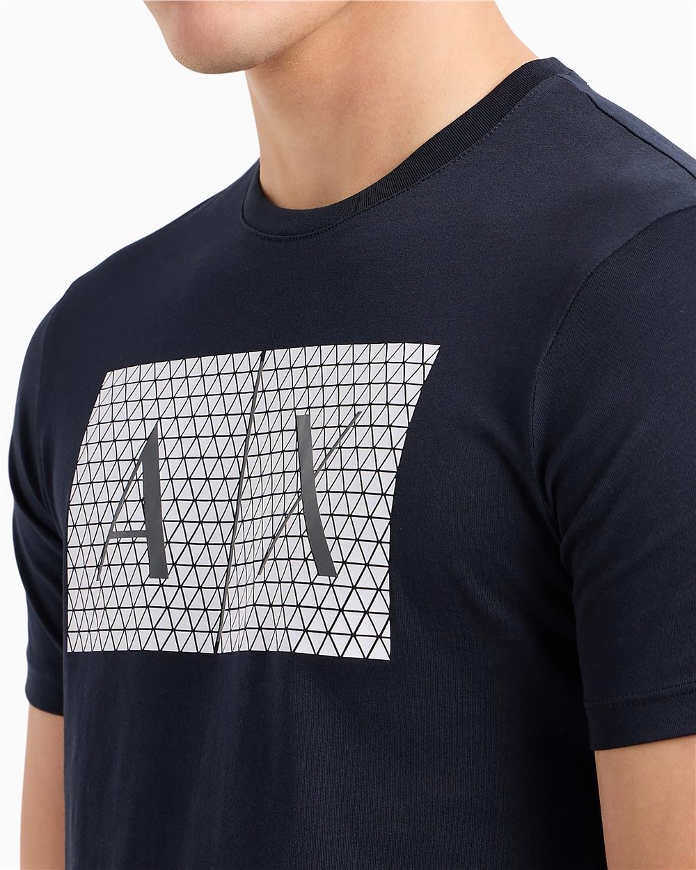 Armani Exchange Erkek Bisiklet Yaka T-Shirt Lacivert