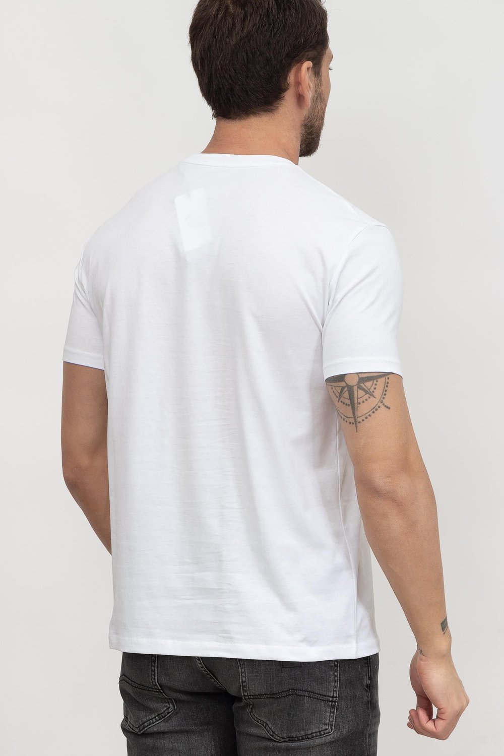 Armani Exchange Erkek Bisiklet Yaka T-Shirt Beyaz
