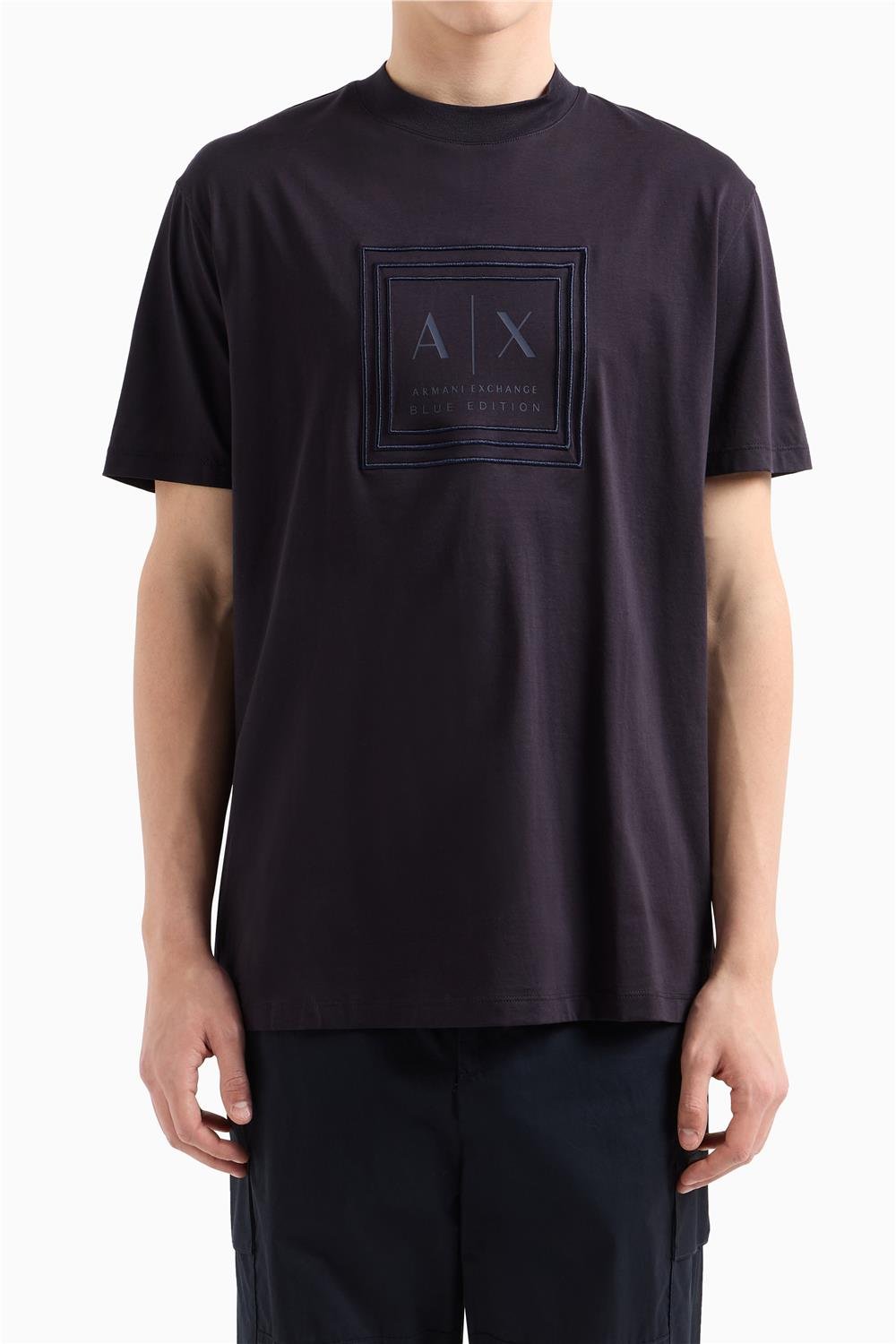 Armani Exchange Erkek Bisiklet Yaka T-Shirt Lacivert