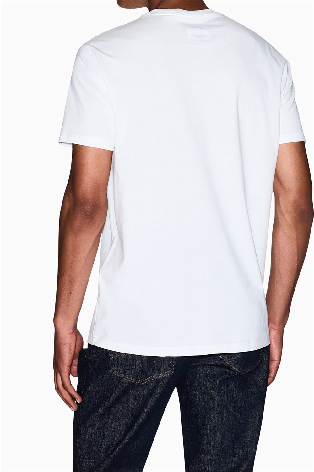 Armani Exchange Erkek Bisiklet Yaka T-Shirt Beyaz