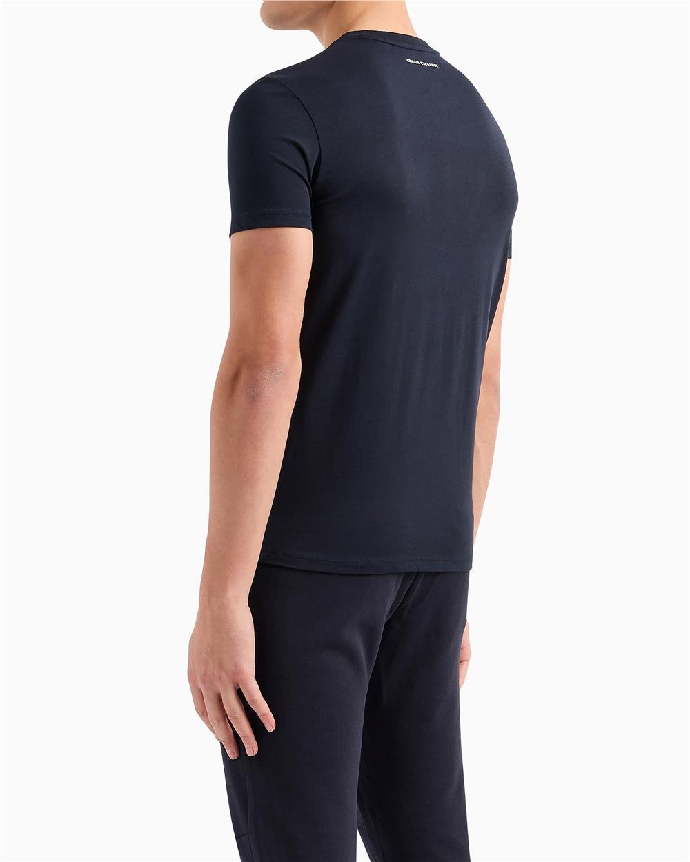 Armani Exchange Erkek Bisiklet Yaka T-Shirt Lacivert
