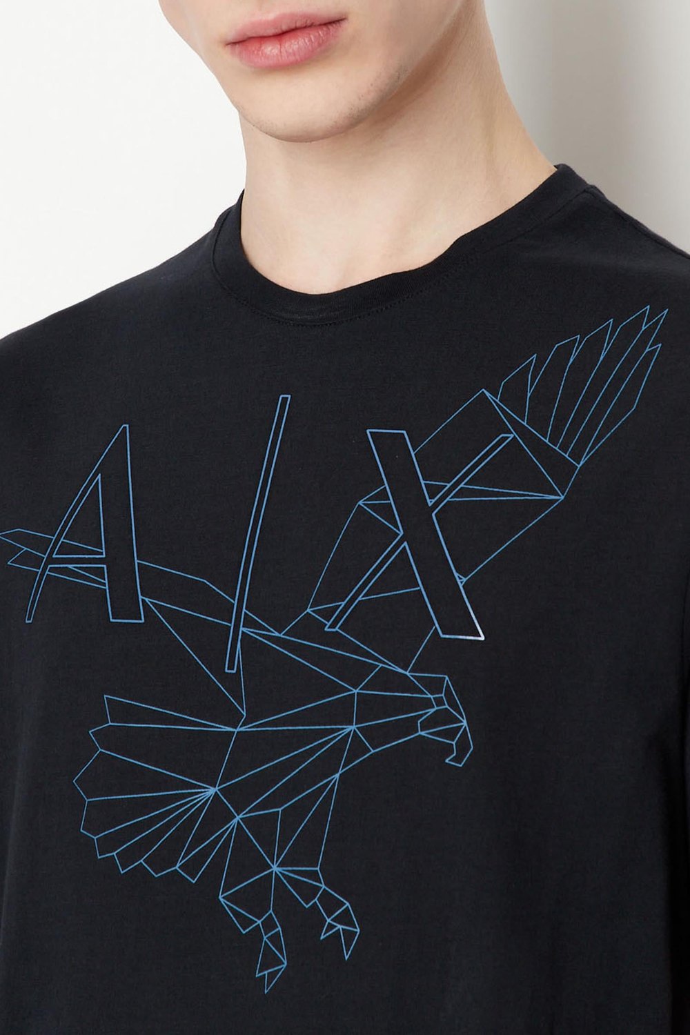 Armani Exchange Erkek Bisiklet Yaka T-Shirt Lacivert