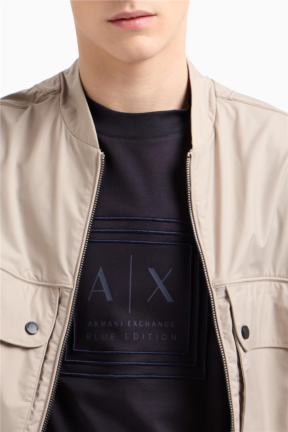 Armani Exchange Erkek Bisiklet Yaka T-Shirt Lacivert