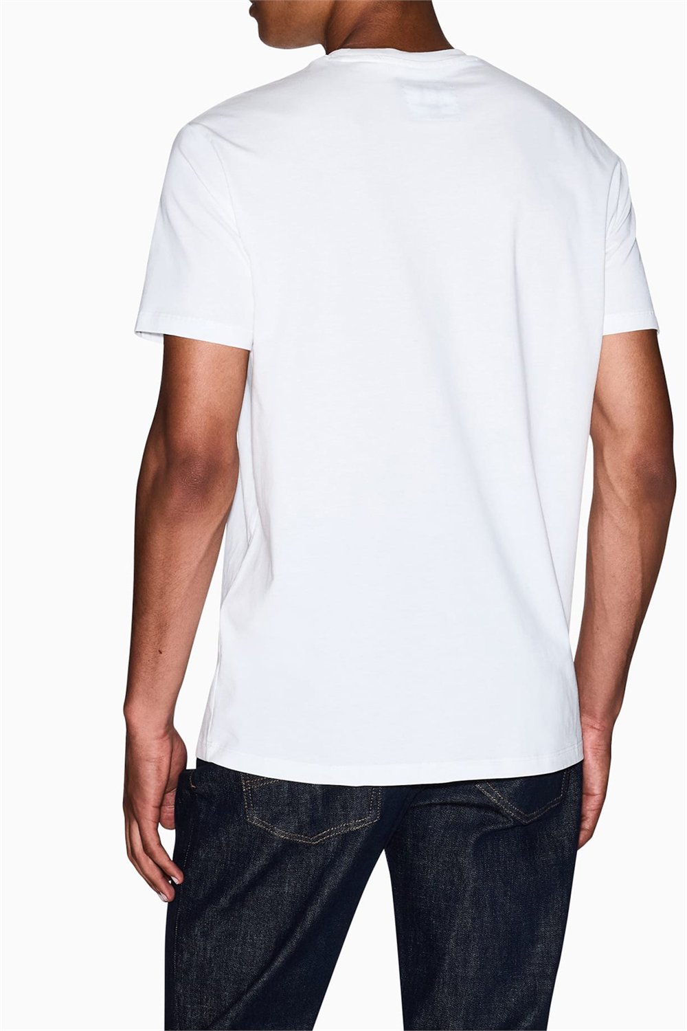 Armani Exchange Erkek Bisiklet Yaka T-Shirt Beyaz