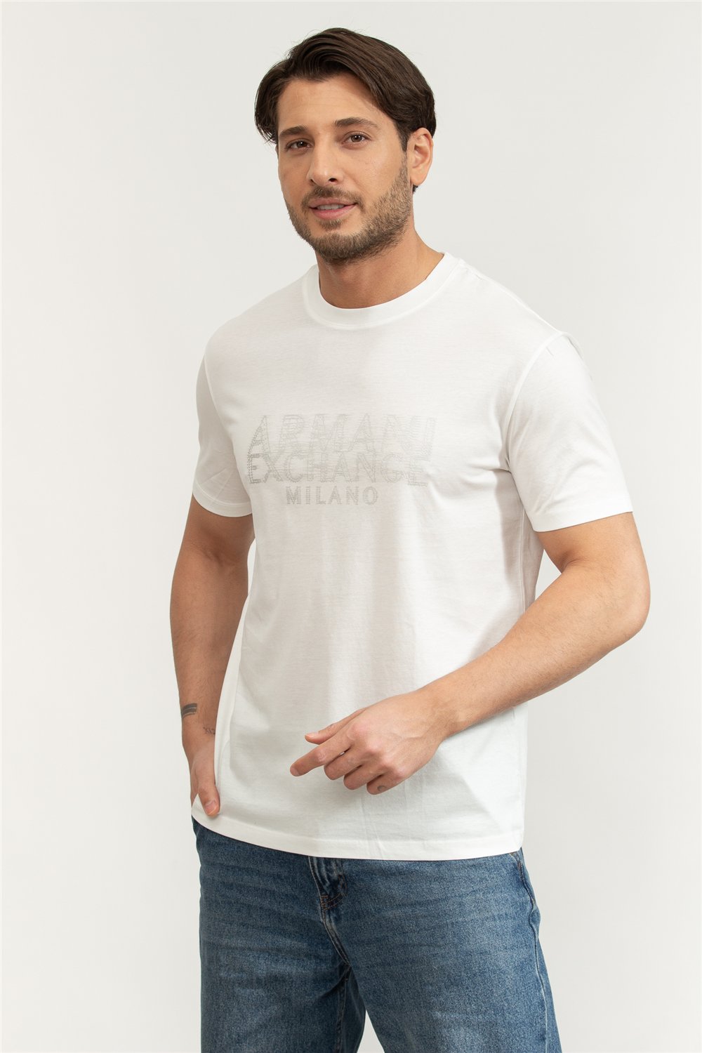 Armani Exchange Erkek Bisiklet Yaka T-Shirt