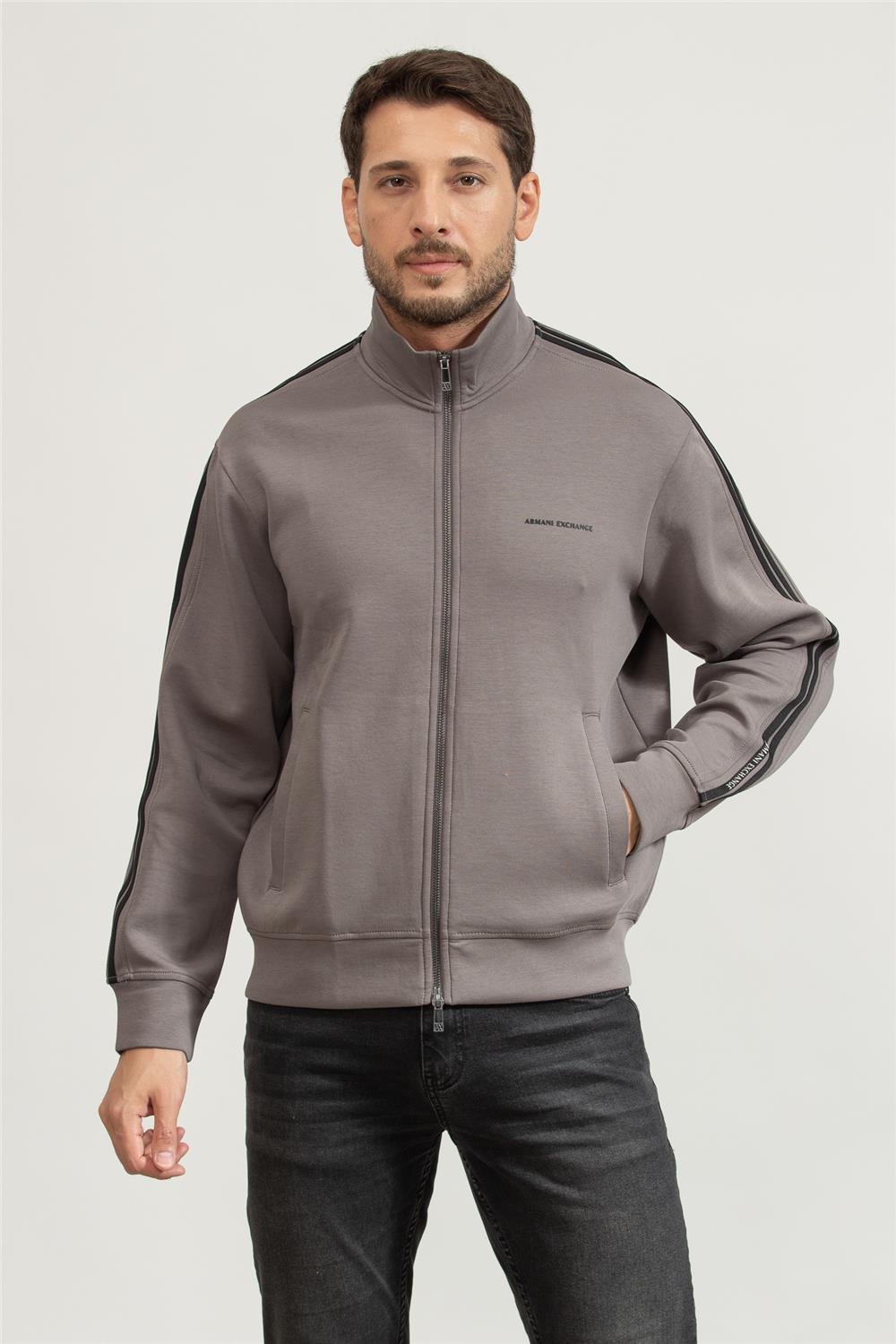 Armani Exchange Erkek Fermuarlı Sweatshirt Çok Renkli