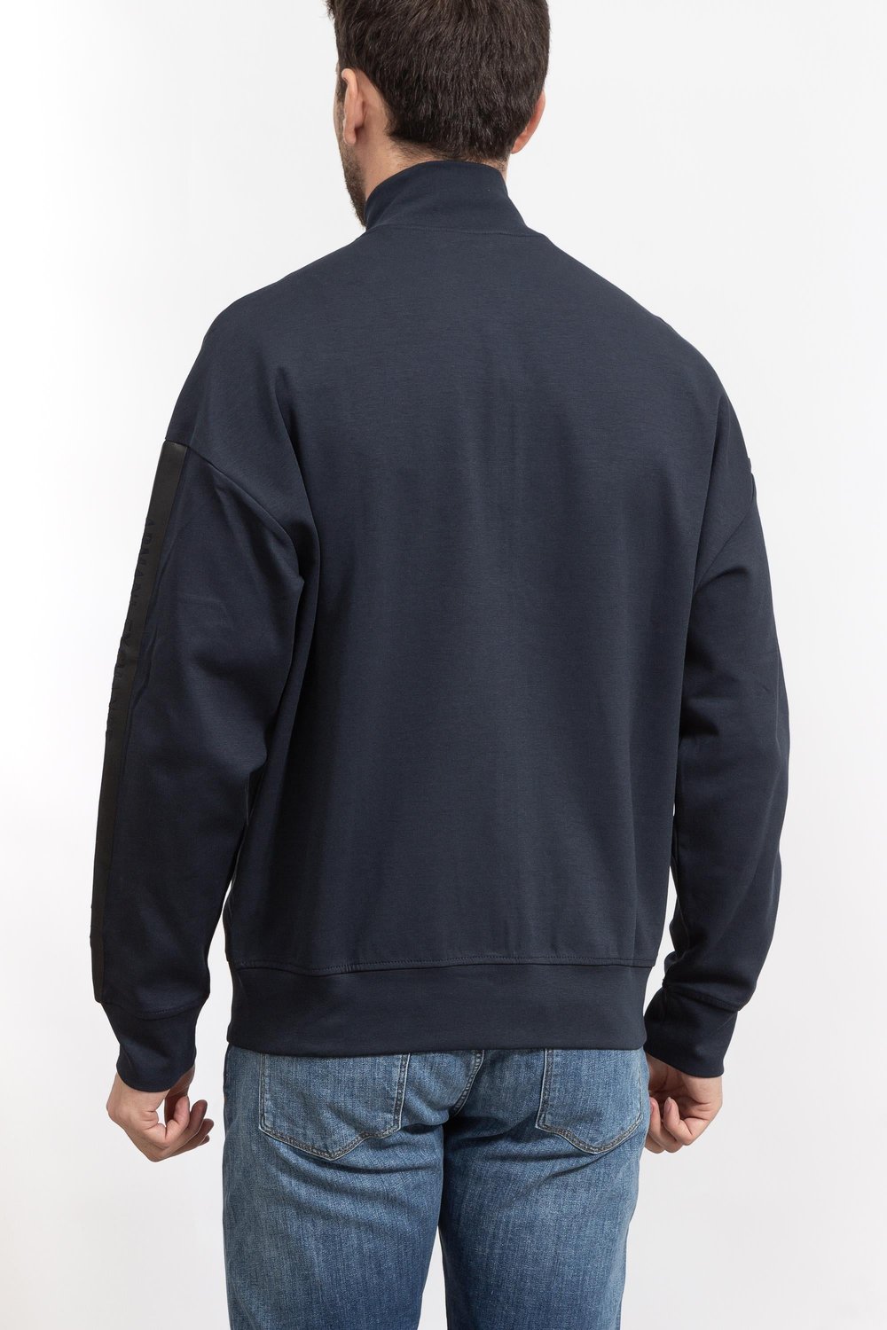 Armani Exchange Erkek Fermuarlı Sweatshirt Lacivert