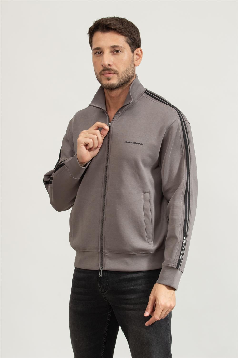 Armani Exchange Erkek Fermuarlı Sweatshirt Çok Renkli