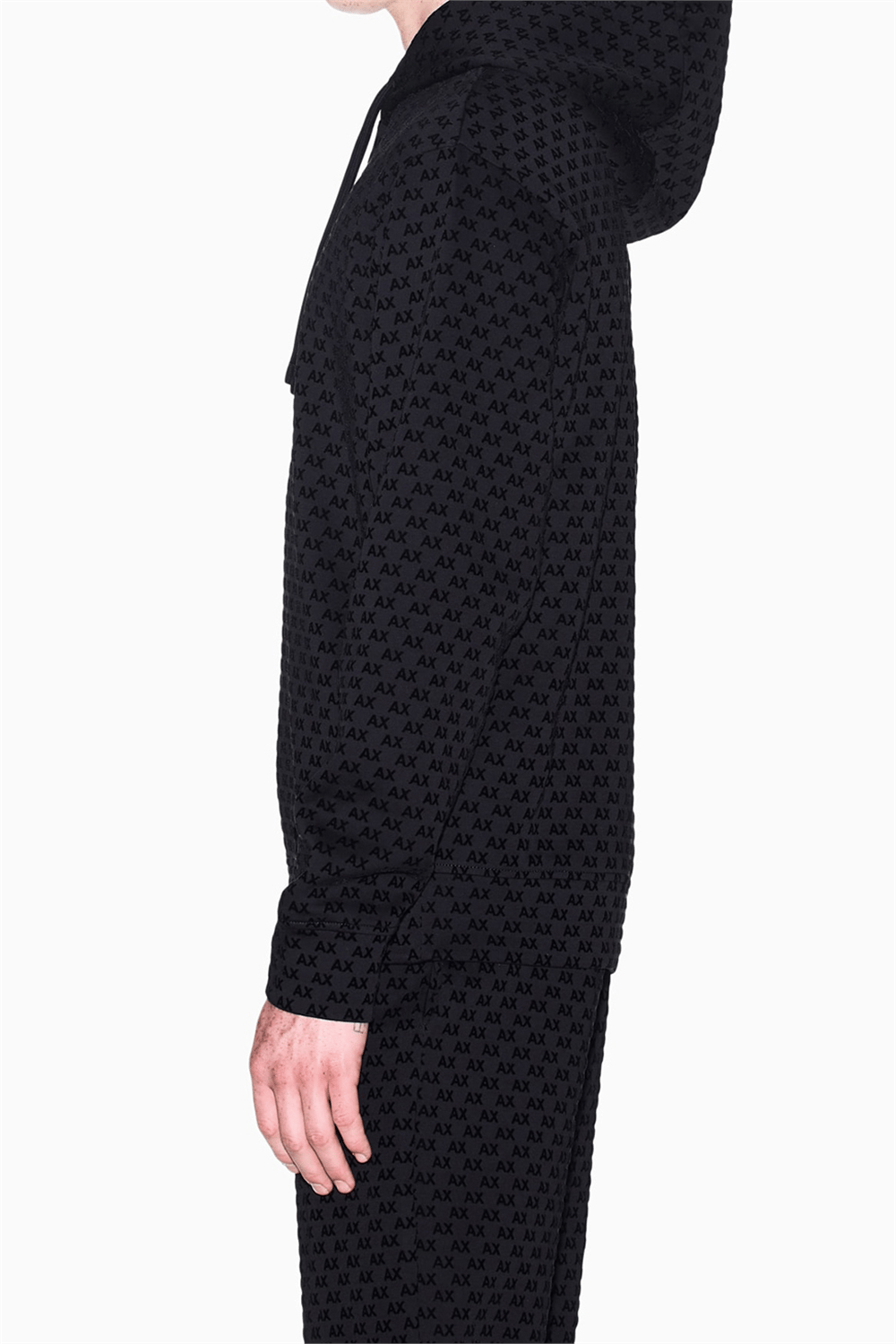 Armani Exchange Erkek Kapüşonlu Sweatshirt Siyah